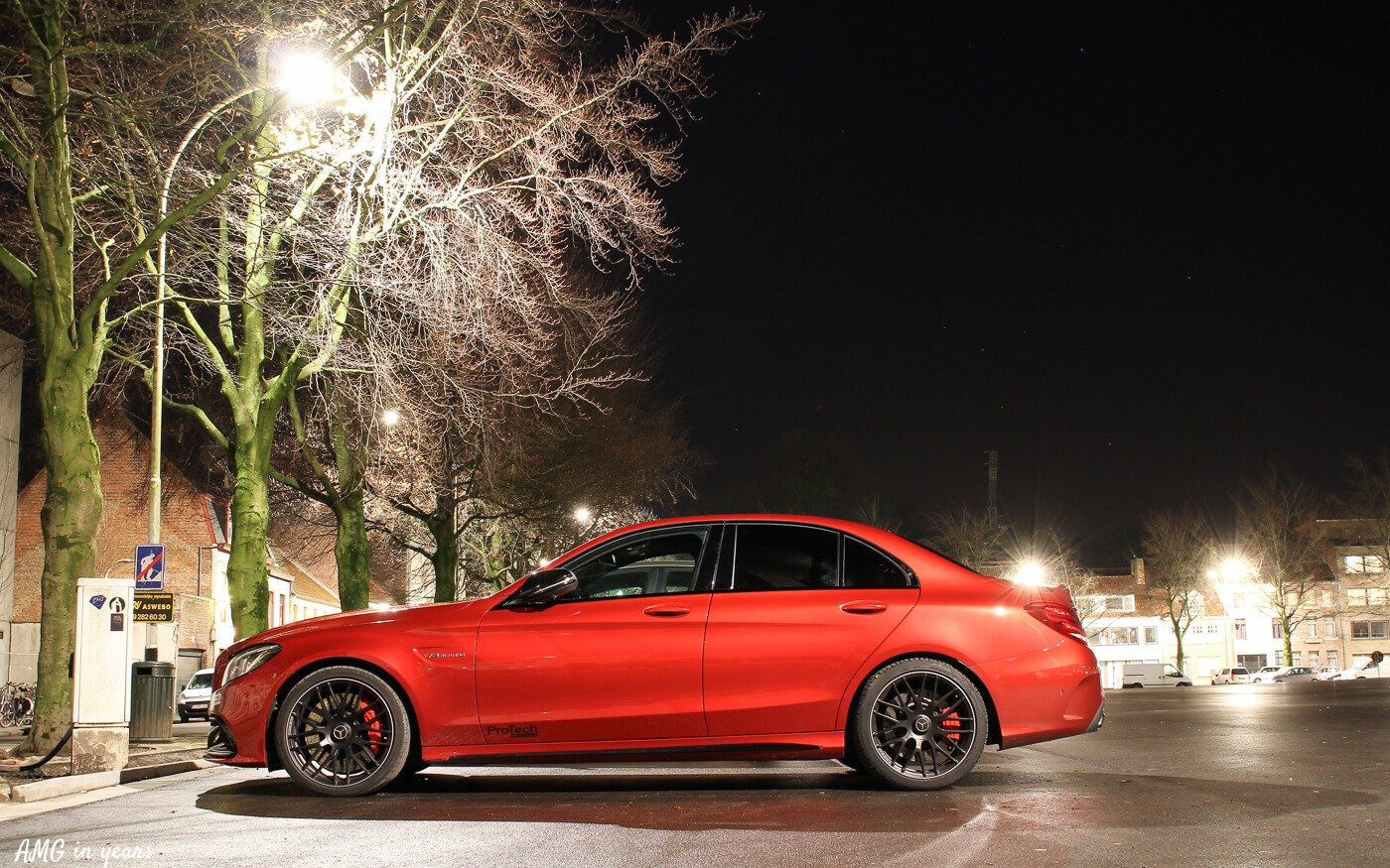 Spotted: red Mercedes-AMG C 63 S - AMG In Years